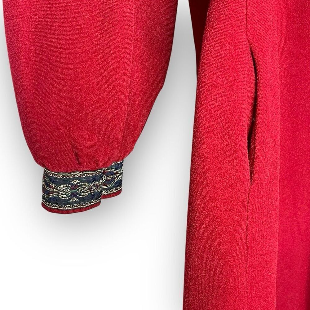Vintage Vanity Fair Robe Red Velour Zip Up Long Sleeve Women’s Size Medium - Picture 9 of 14